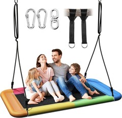 Tree Swing Kids & Adults 60″ Waterproof Rectangle Platform Swing 700lbs Heavy
