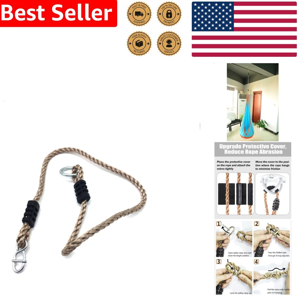 Pack of 2 Tree Swing Hanging Straps Nylon Rope Hammock Mount 650lb Capacity
