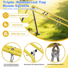 3-In-1 Swing Set for Backyard for Kids, with 1 Platform Swing, 2 Belt Swing, 600