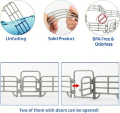 20PCS Corral Fencing Playset with Gates for Barn Farm Animal Toys