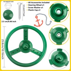 6 Pack Playground Steering Wheel Plastic Swingset Ship Wheel Playset Steering Wh