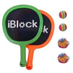 Outdoor Portable Bouncy Balls & Paddles Set for Kids or Adults