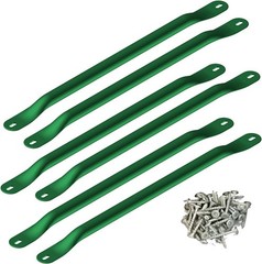 Metal Monkey Bars Kit w/ 6 Rungs & Hardware, Green