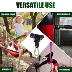 Playground Swing Hangers – Heavy Duty Hanging Swing Hooks, Anti-Rust Aluminum…