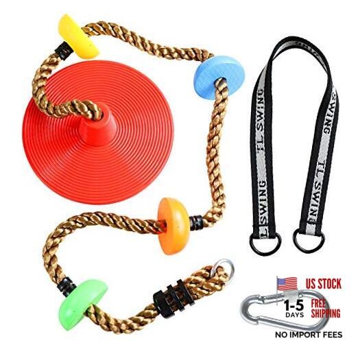 Climbing Rope Tree Swing with Platforms and Disc Swing Seat Set Outdoor