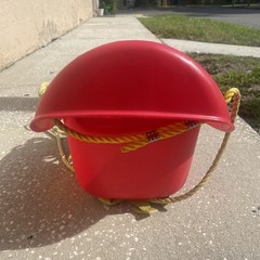Used Little Tikes Highback Plastic Toddler Swing Red