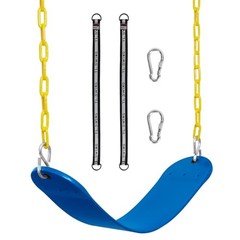 Outdoor Swings Seats with 66″ Rust-Resistant Heavy Duty Chain, Playground Navy