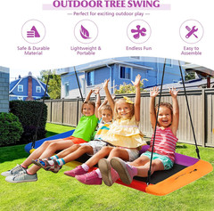 700LBS 60 Inch Giant Platform Tree Swing for Kids and Adults, Indoor/Outdoor Adj