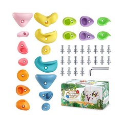 TOPNEW 20PC Kids Climbing Holds, Climbing Rocks for Play Set, Swing… Fast Ship