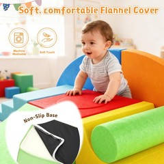 Large 8-Piece Foam Climbing Blocks for Toddlers, Baby Climbing Blocks, Soft P…