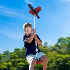 Zip Line Kit Choose Length 48M 160FT heavy duty 5mm Adults Zip Wire up to 330lbs