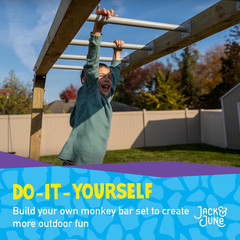 DIY Monkey Bars Kit 12 Pack Heavy Duty and Durable Do It Yourself Uv-Resistant O