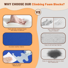 9-Piece Climbing Foam Blocks: Soft PU Leather – Baby Climb and Crawl Activity Bl