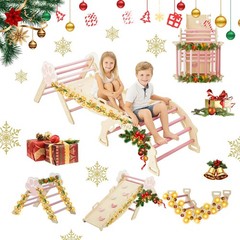 7-in-1 PiklerTriangle Set, Collapsible Wooden Montessoris Climbing Toy Climbing