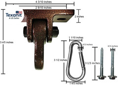Heavy Duty Bronze Swing Hangers Screws Bolts Included over 5000 Lb Capacity Play