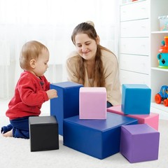 7 PCS Stacking Climbing Foam Set Big Foam Building Blocks for Toddlers and Kids