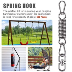 Hammock Chair Hanging Kit Swing Spring Hardware, Heavy Duty Suspension Swivel…