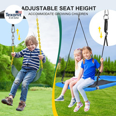 600Lbs Heavy Duty Swing Set with 1 Platform Swing, 2 Belt Swings,A Frame Metal S