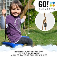 Kids Indoor/Outdoor Swing Seat | Adjustable Non-Slip Durable Plastic Replacement