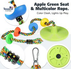 Tree Swing Climbing Rope, Heavy Duty Swings Seat Replacement for Kids Disc Rope