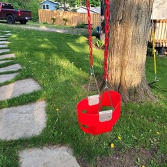 Toddler Swing, 59″ Coated Heavy-Duty Iron Chains Baby Swing Outdoor, High Back F
