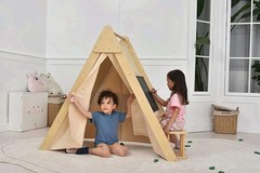 Avenlur Wooden Learning Tent Climber Desk Chair Set Kids Montessori Activity Gym