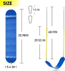 Heavy Duty Kids Swing Seat – Safe Non-Slip Blue Outdoor Playground Equipment