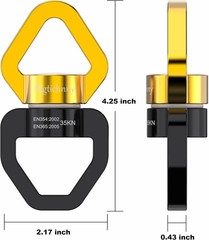 35KN Swing Swivel, Spinner for Indoor Outdoor Swings, Black Gold | For hanging c