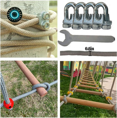 Outdoor Bridge Rope Ladder for Kids Rope Bridge Outdoor Obstacle Course Solid