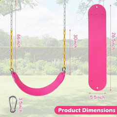 Home Outdoor Heavy Duty Swing Seat Set Replacement Swing for Kids Pink
