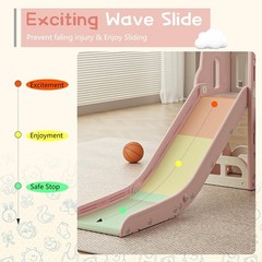 Age 1-3 Toddler Kids Climber Slide with Storage Space Non-Slip Steps Playset