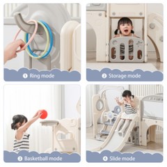 12in1Indoor/Outdoor Playset for Toddlers 1-3- Swing & Slide ComboDurable Climber
