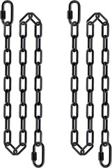 2Pcs 80″ Coated Swing Chain W/ Carabiners 1000 LBs Capacity Heavy Duty Hanging
