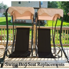 2 Person Porch Swing Seat Chair Cover for Patio Swing Chair with Separate Sea…