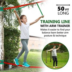 Ninja Warrior Obstacle Course for Kids, 2×50ft Slack Lines for Backyard with …