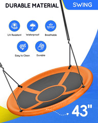 43″ Saucer Tree Swing for Kids Adult, 700Lbs Weight Capacity, Waterproof Flying