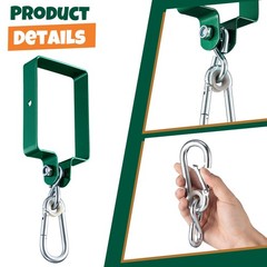 4 Pcs Metal Swing Set Accessories Includes Snap Hooks Brackets Attachments Sw…