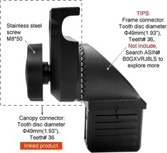 Garden Swing Plastic Fittings for Mainstays Belden Park Version Black