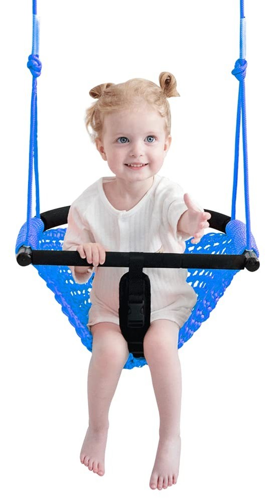 Toddler Swing & 2-in-1Baby Swing – Adjustable Rope Swing Seat for Kids Indoor…
