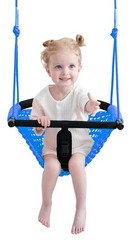 Toddler Swing & 2-in-1Baby Swing – Adjustable Rope Swing Seat for Kids Indoor…