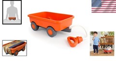 Vibrant Orange Kids Wagon – BPA-free Outdoor Toy with Ergonomic Handle