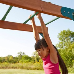 WS 4564 Metal Monkey Bars with Six 21.5″ Metal Rungs with Hardware, Green