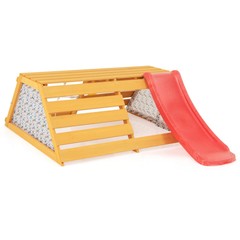 5-in-1 Indoor Jungle Gym Montessori Climbing Toys with Slide for Toddlers Wooden