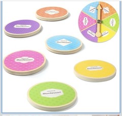 Wooden Stepping Stones for Kids, 6Pcs Non-Slip Toddler Balance Indoor & Outdoor