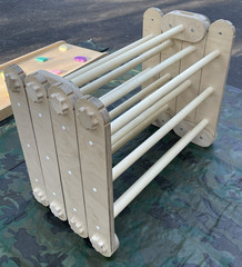 HappyMoon Montessori Climber Set w/ Rock Wall Ramp & Platforms ~ Pikler Triangle
