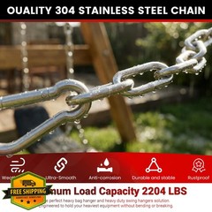 sprookber 2 Pack 25″ Silver Swing Chain