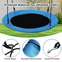 40 Inch Saucer Tree Swing for Kids & Adults – Large Round Disc Swing, 700 Blue