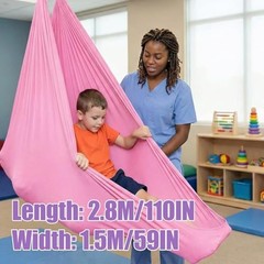 Sensory Swing Indoor Therapy Hammock Soft Nylon 300lbs | indoor sensory Pink