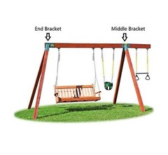 Eastern Jungle Gym Easy 1-2-3 A-Frame Swing Set Bracket Heavy Duty for EZ, Si…