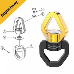 Swing Swivel, 35KN Safety Rotational Device, Swing Spinner for Tree Swing, Ae…